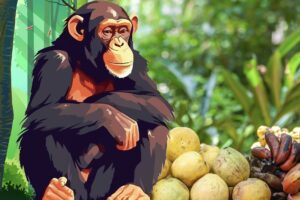 Chimpanzee's natural diet is frugivorous